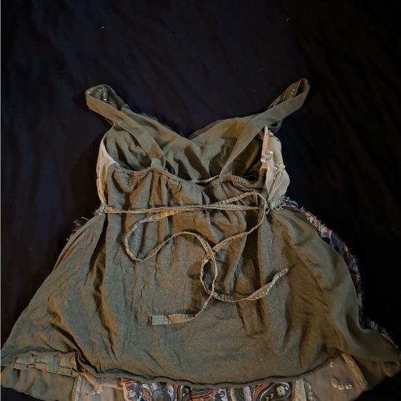 Mimi Maternity Tank beaded tulle paisley chartreuse beautiful medium - Picture 4 of 6